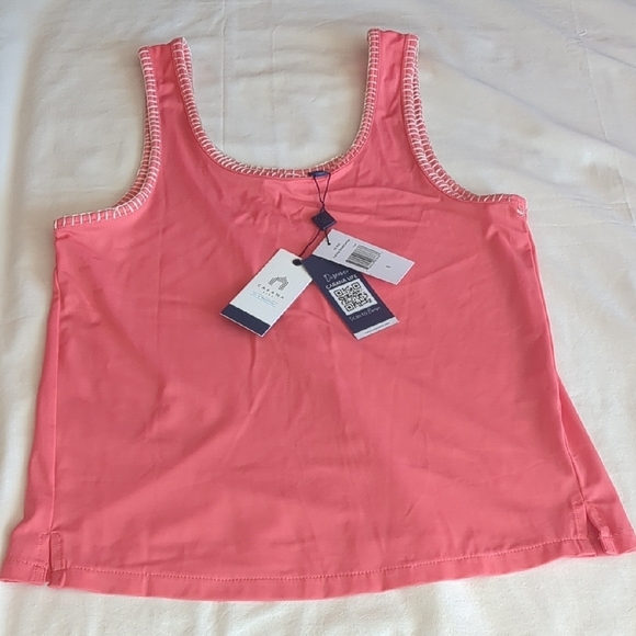 Tops - CABANA LIFE Coral Pink Whip Stiched Tank Top NWT Size XS UPF 50+ Protection